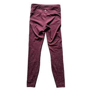 Lululemon Leggings Womens Speed Wunder Run Speckle Shine Burgundy 26" Waist